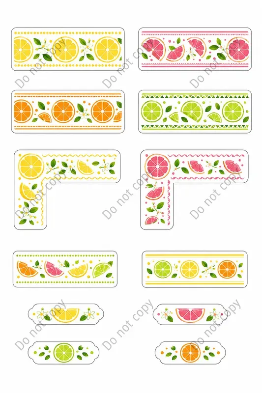 Deco Border Strip Sticker Sheets