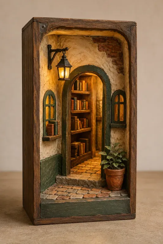 Handmade Miniature Book Nooks