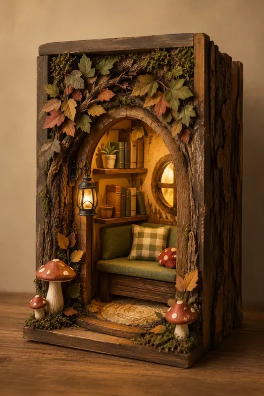 Handmade Miniature Book Nooks