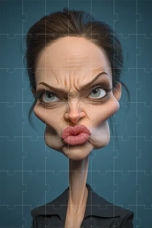 Exaggerated Dual Expression Portraits