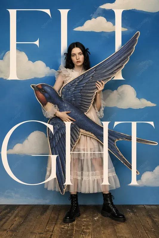 Surreal Cutout Fashion Poster Style