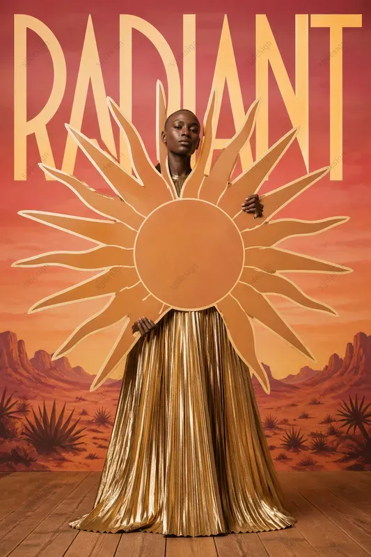 Surreal Cutout Fashion Poster Style