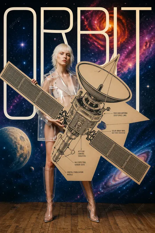 Surreal Cutout Fashion Poster Style