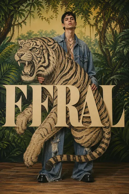 Surreal Cutout Fashion Poster Style