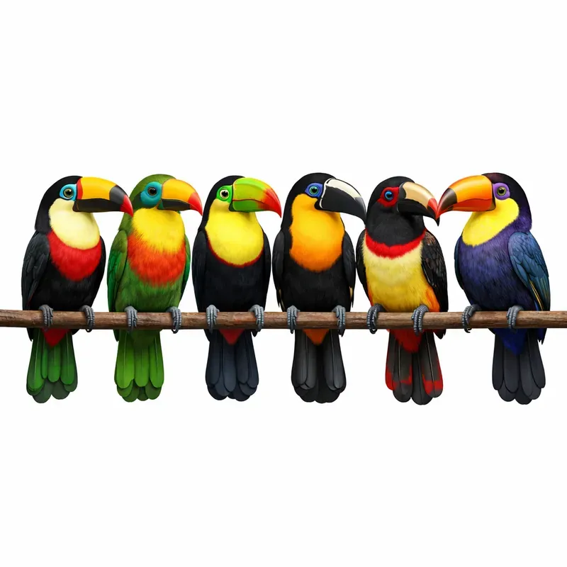 Colorful Bird Lineup Generator