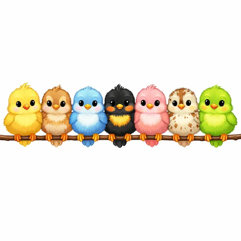 Colorful Bird Lineup Generator