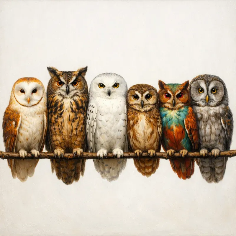 Colorful Bird Lineup Generator