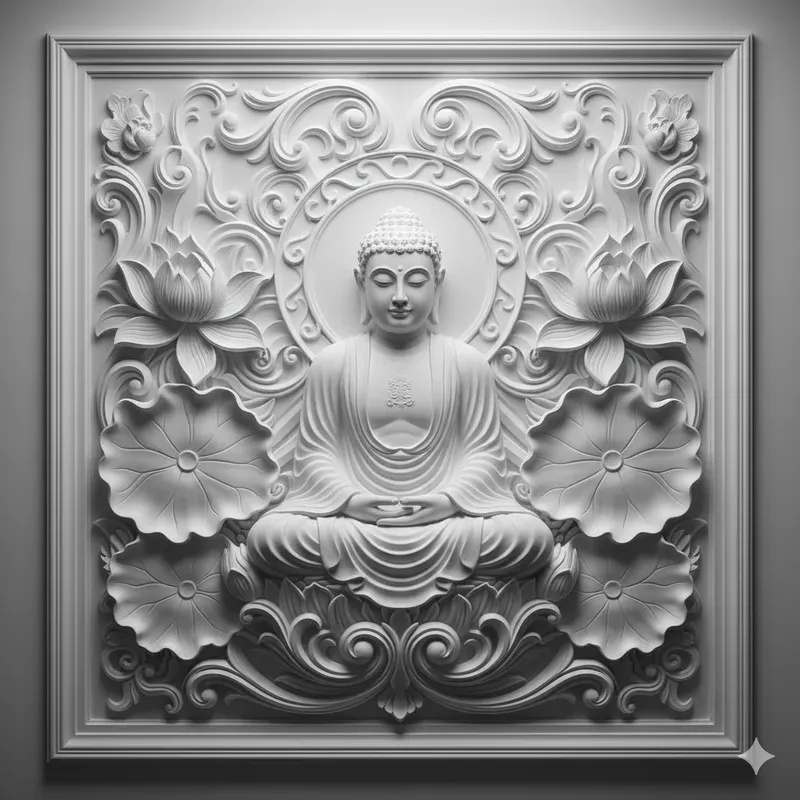 3D White Relief Sculpture Generators