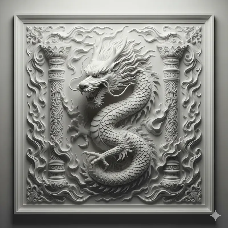 3D White Relief Sculpture Generators