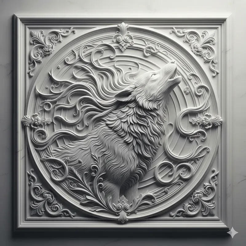 3D White Relief Sculpture Generators