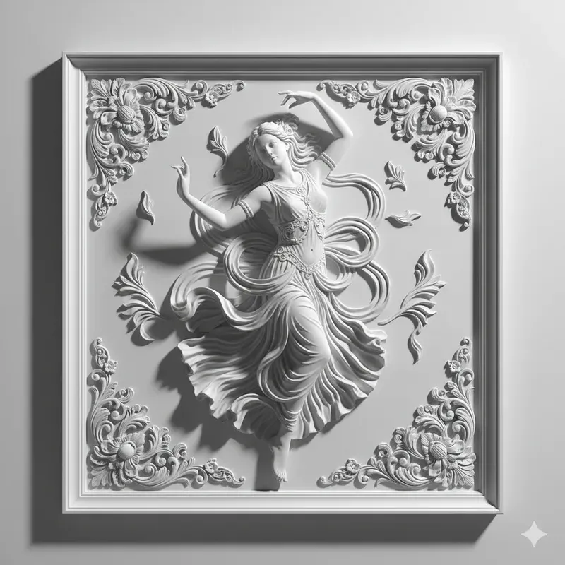 3D White Relief Sculpture Generators