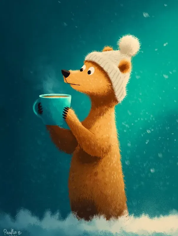 Snowday Animals Digital Art