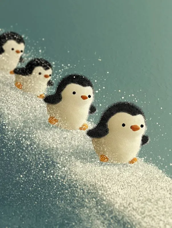 Snowday Animals Digital Art