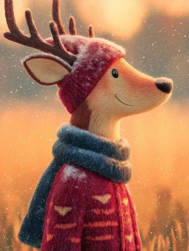 Snowday Animals Digital Art