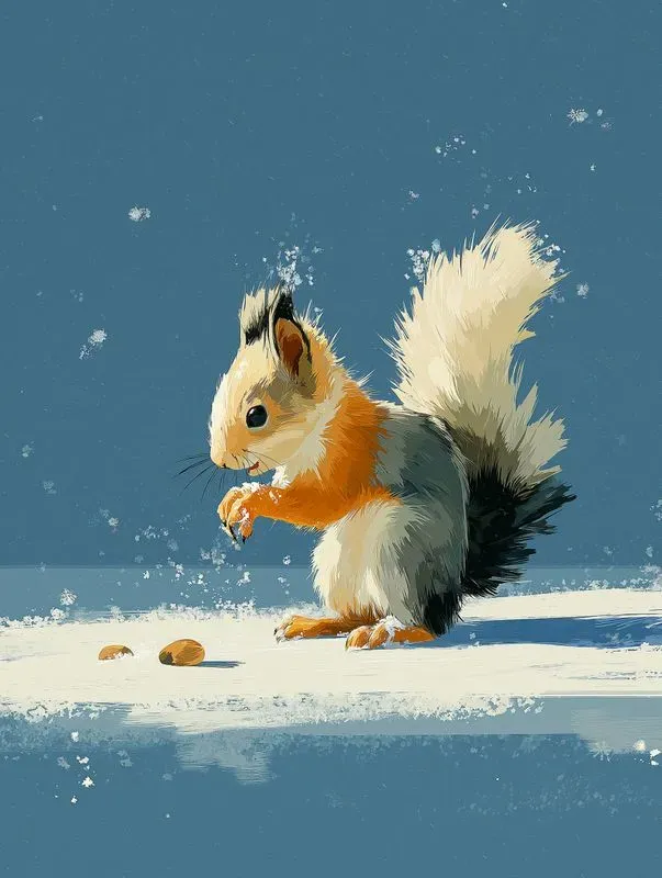 Snowday Animals Digital Art