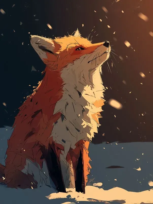 Snowday Animals Digital Art