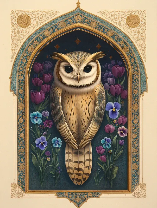 Persian Miniature Birds Mj