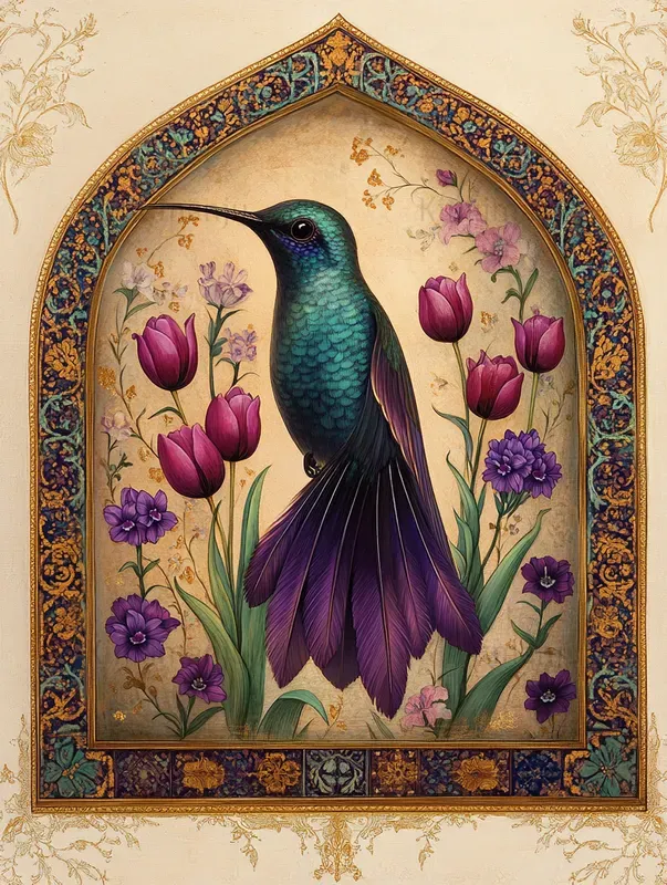 Persian Miniature Birds Mj