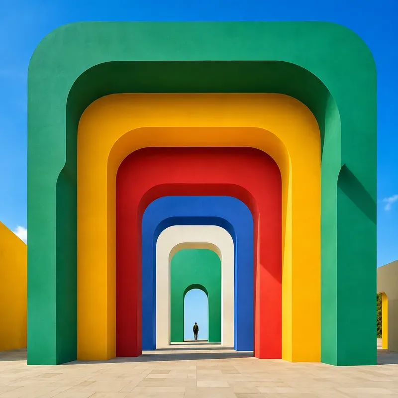 Surreal Color Portal Architectures