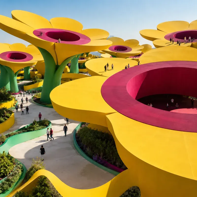 Surreal Color Portal Architectures