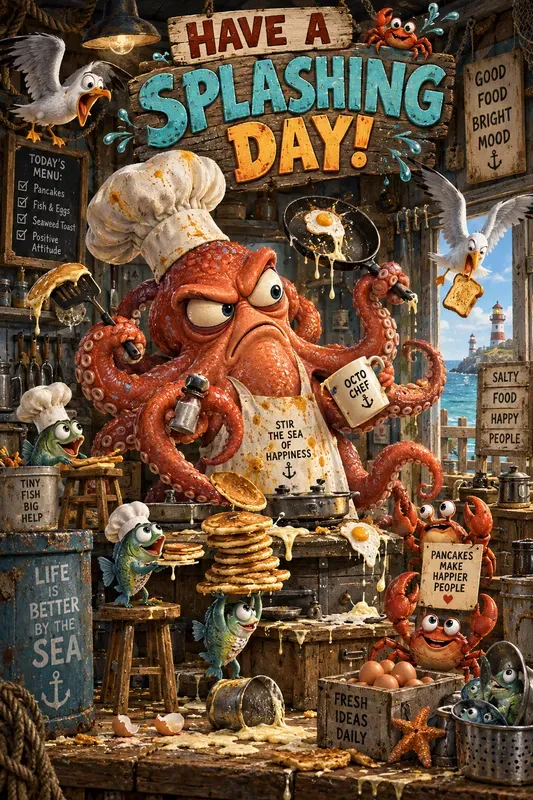 Whimsical Cartoon Greeting Posters