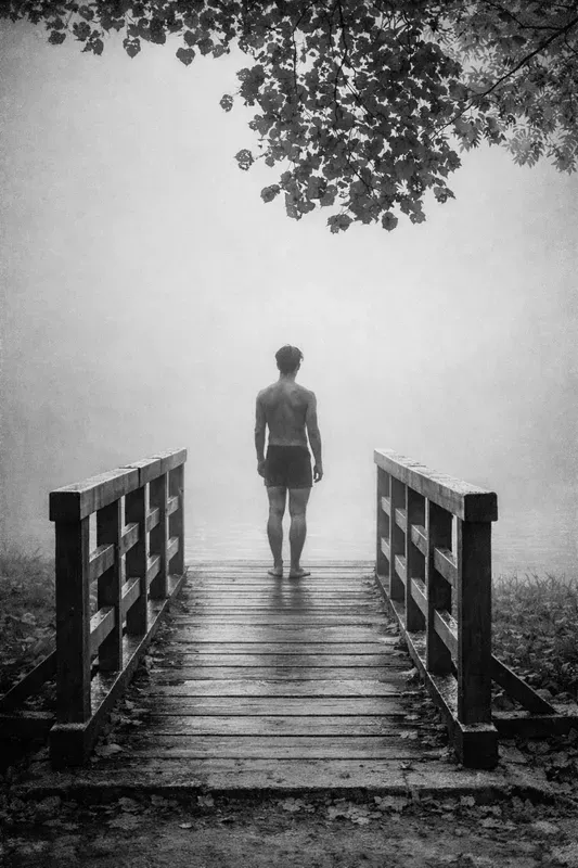 Foggy Minimalist Black White Photography