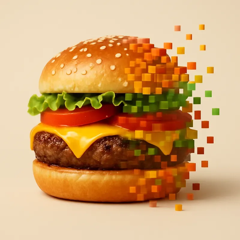 Pixelated Food Art Voxels