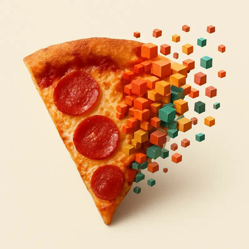 Pixelated Food Art Voxels