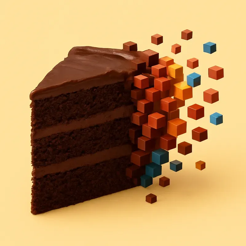 Pixelated Food Art Voxels