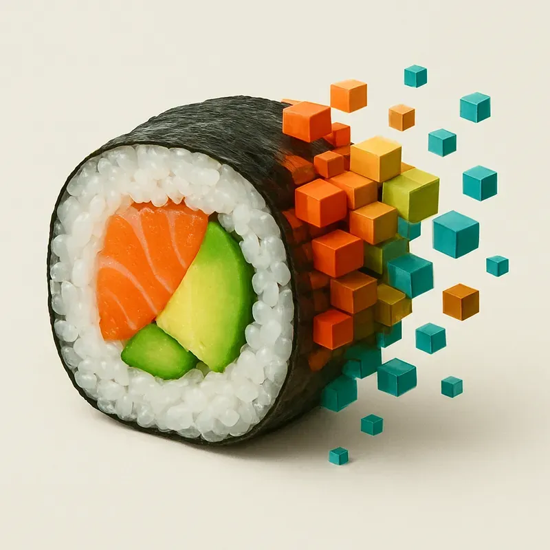 Pixelated Food Art Voxels