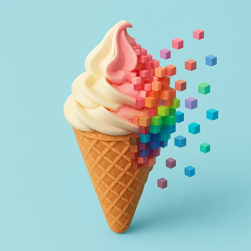 Pixelated Food Art Voxels
