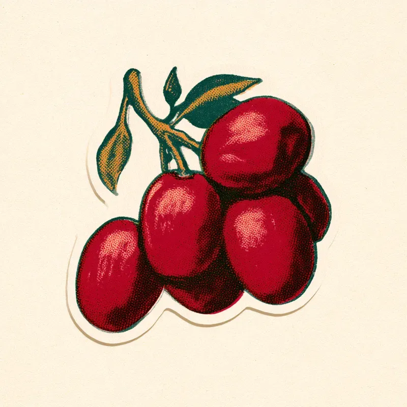 Retro Risograph Autumn Fruit Stickers