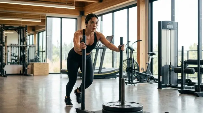 Realistic Female Fitness Gym Photos