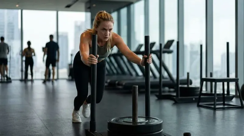 Realistic Female Fitness Gym Photos