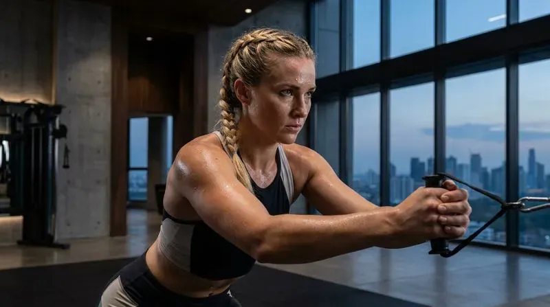 Realistic Female Fitness Gym Photos