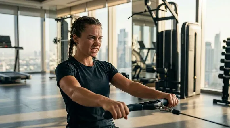 Realistic Female Fitness Gym Photos