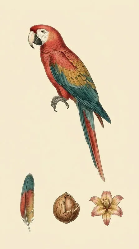 Antique Natural History Lithograph Art