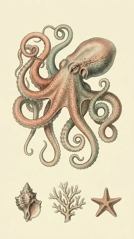 Antique Natural History Lithograph Art