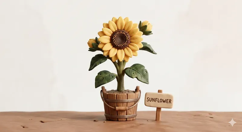 3D Clay Flowers With Custom Nameplates