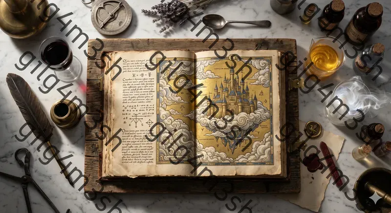 The Alchemists Grimoire Flatlays
