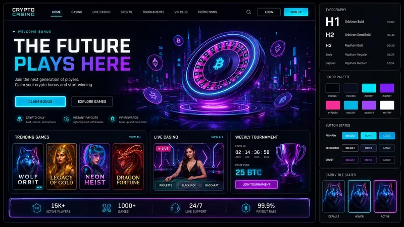 Premium Online Casino Homepage Generator