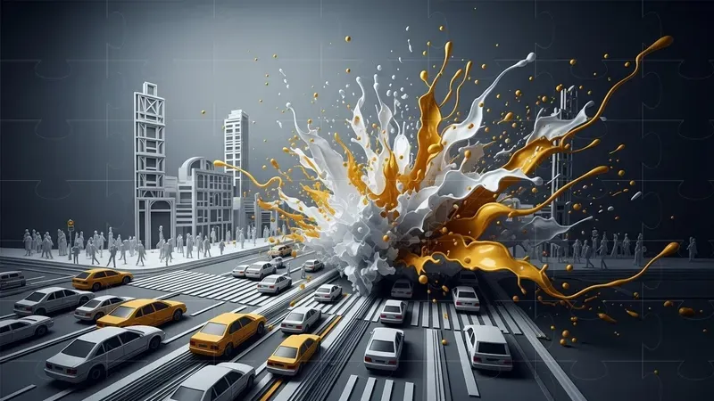Dynamic Urban Paper Art