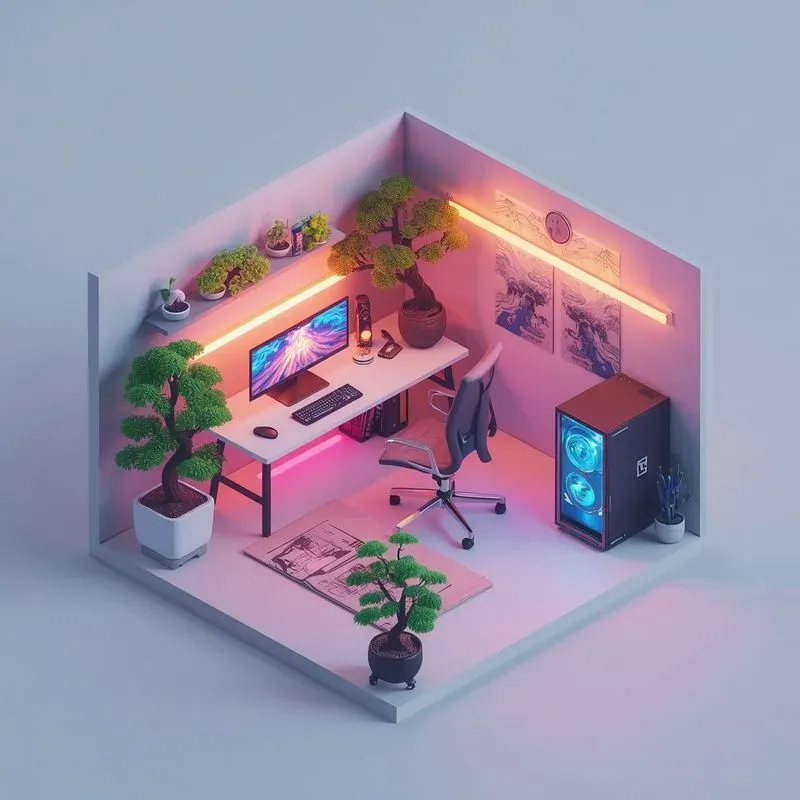 Isometric 3D Gaming Room Builders