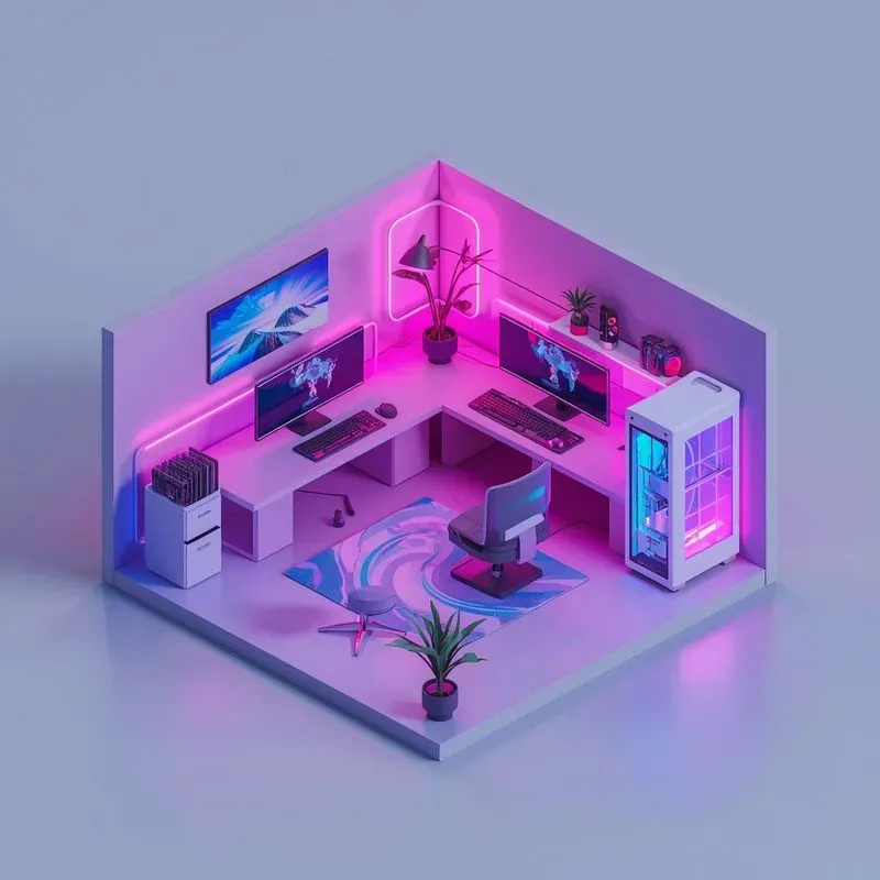Isometric 3D Gaming Room Builders