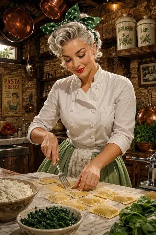 Dynamic Retro Italian Kitchen Pin Ups