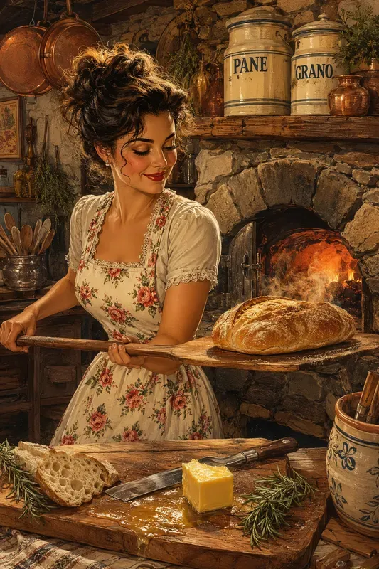 Dynamic Retro Italian Kitchen Pin Ups