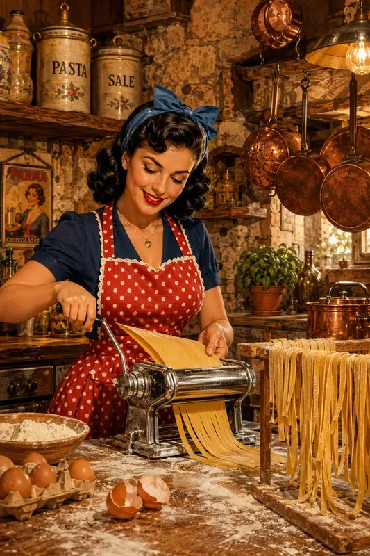Dynamic Retro Italian Kitchen Pin Ups