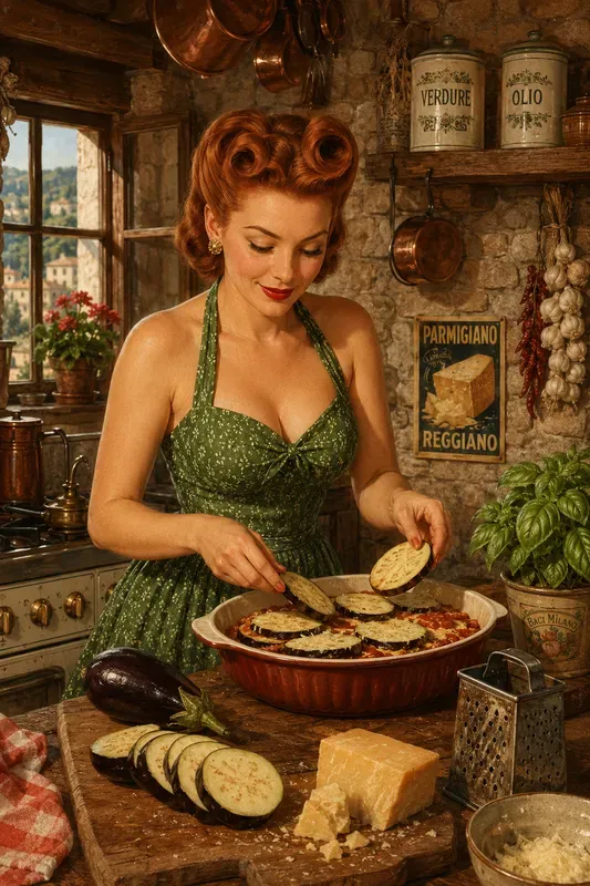 Dynamic Retro Italian Kitchen Pin Ups