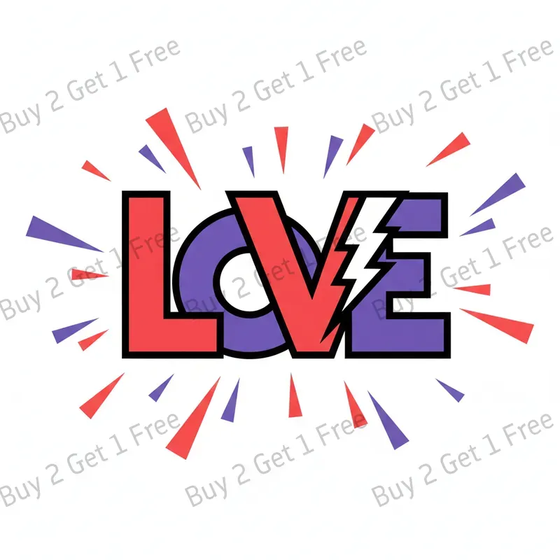 Neon Love Pop Art Clipart Makers