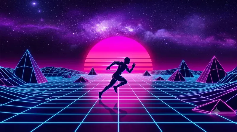 80s Retro Synthwave Outrun Art